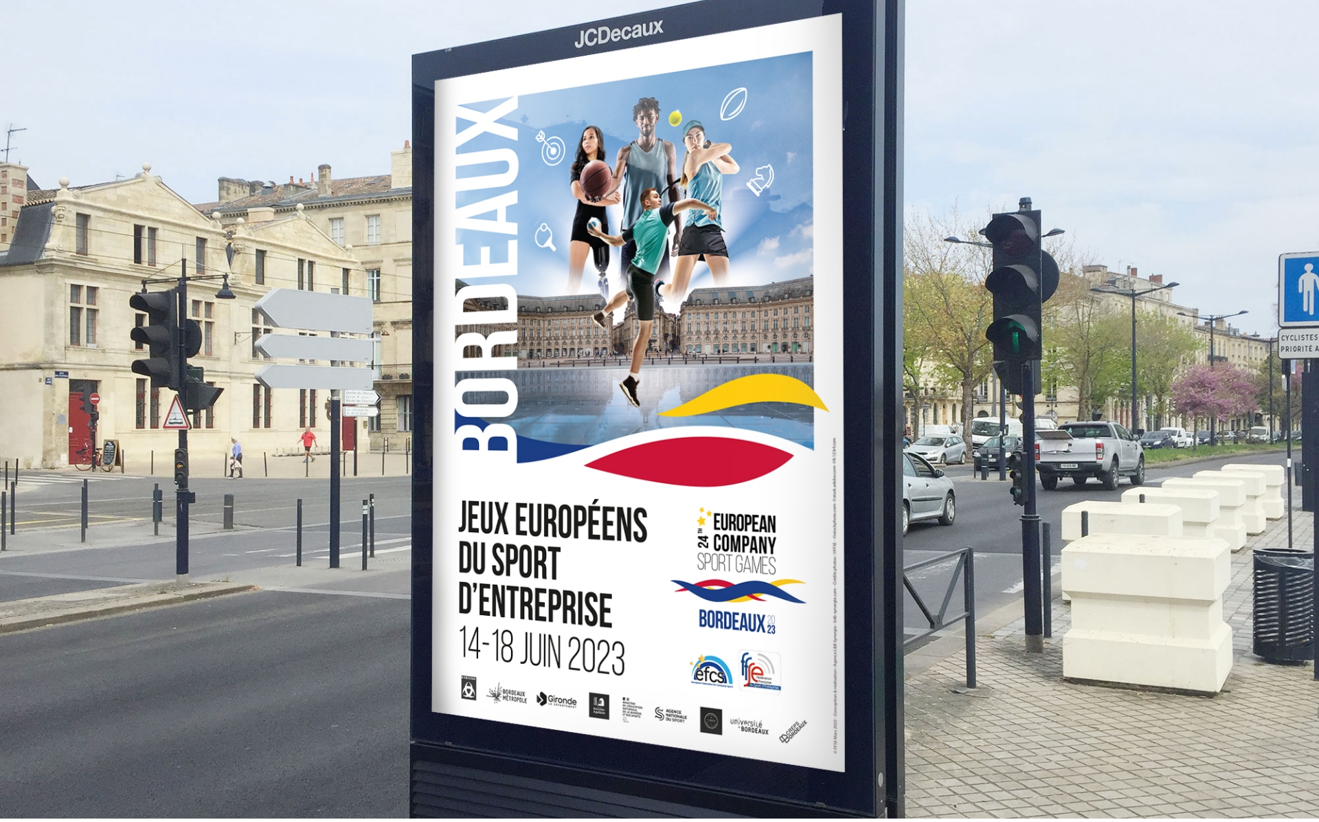 Affiche-officielle-jeux-europeens-sport-entreprise-Bordeaux-2023