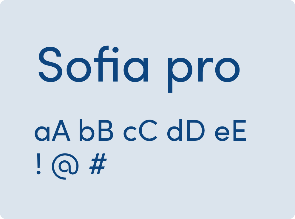 Charte graphique Move at work - typographie principale "sofia pro"
