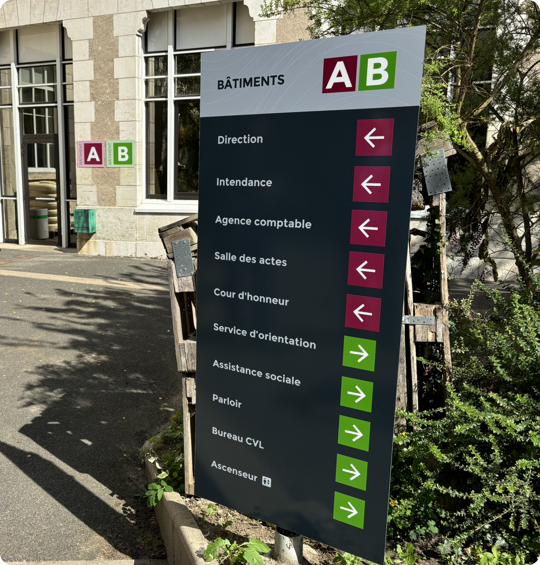 Lycée Descartes - Signalétique liste (mise en situation)