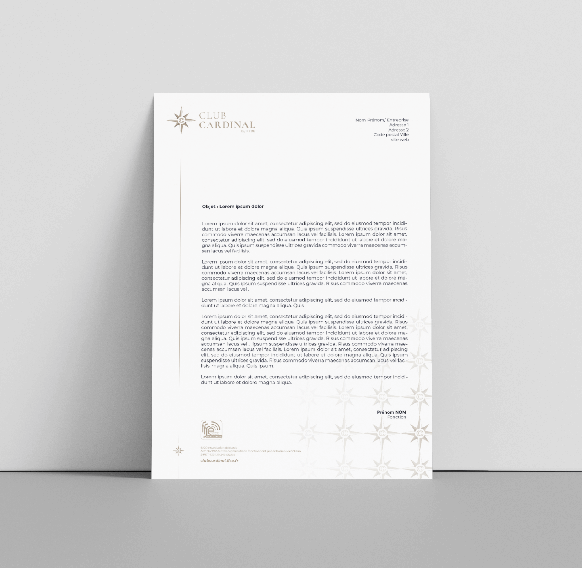 Club Cardinal Entete de lettre