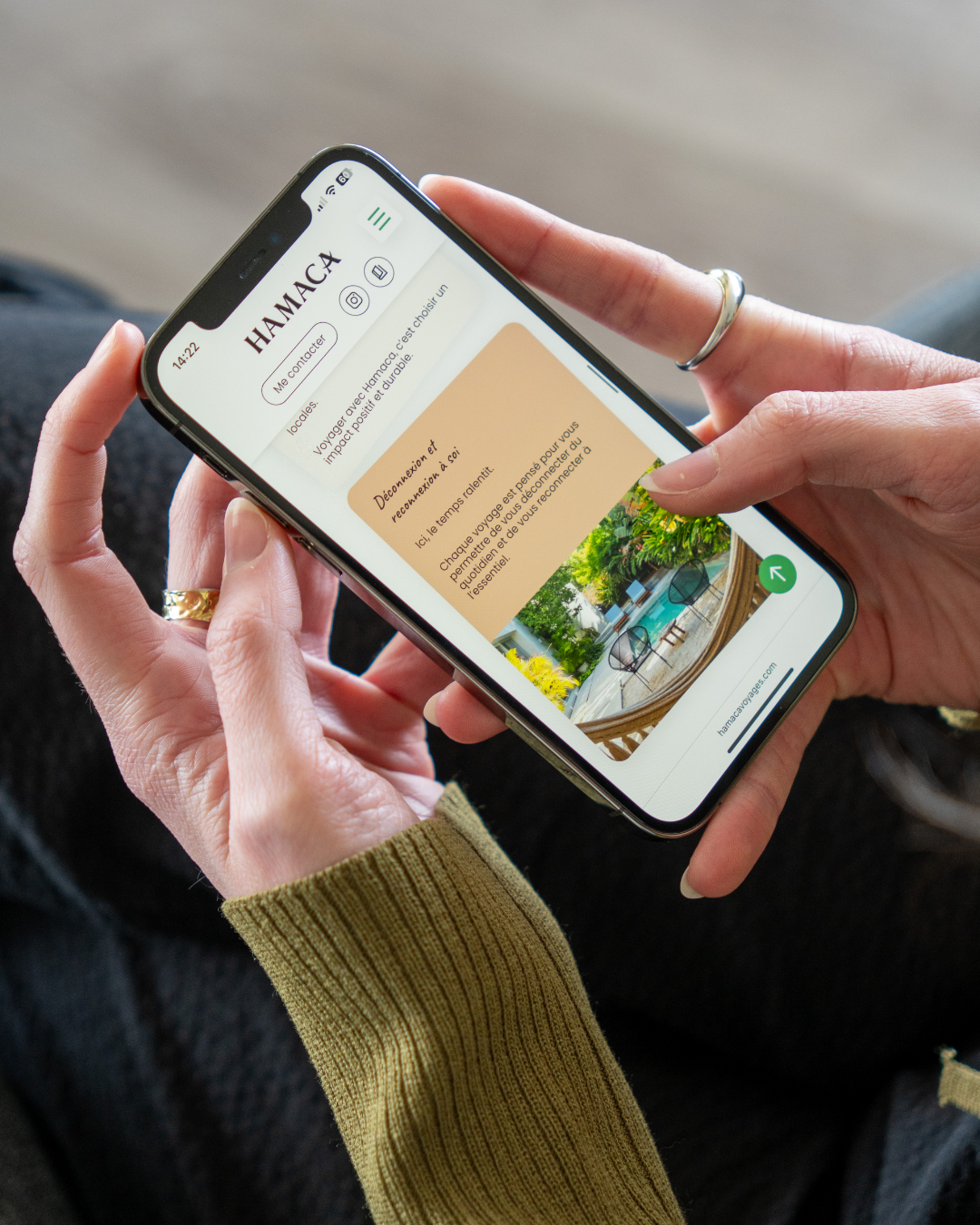 Site web HAMACA - mobile