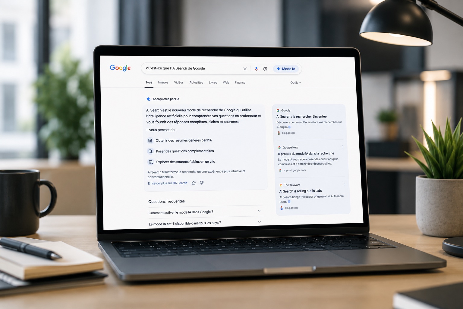 Cover Article sur le Mode IA de Google
